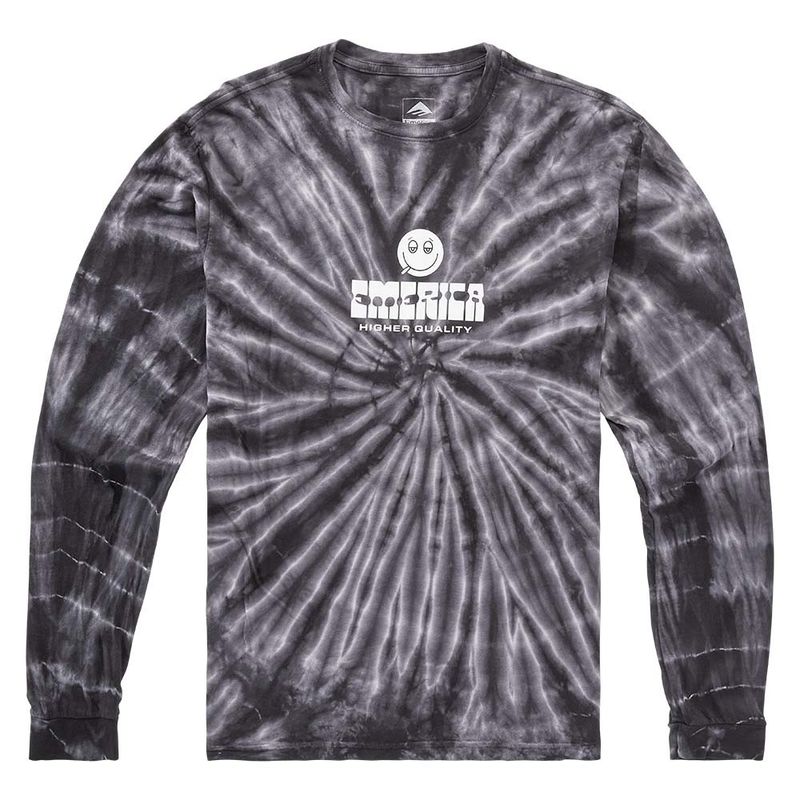 EMERICA - Polera Manga Larga Roll With Tiedye Black Emerica EMERICA