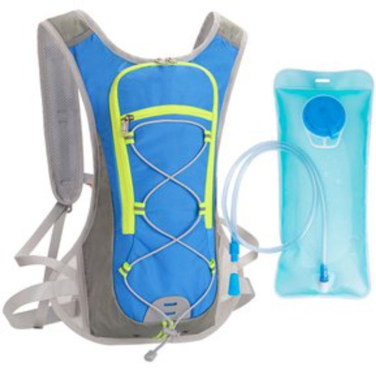 GENERICO - Mochila outdoor ciclismo running + bolsa hidratacion 2 lts.