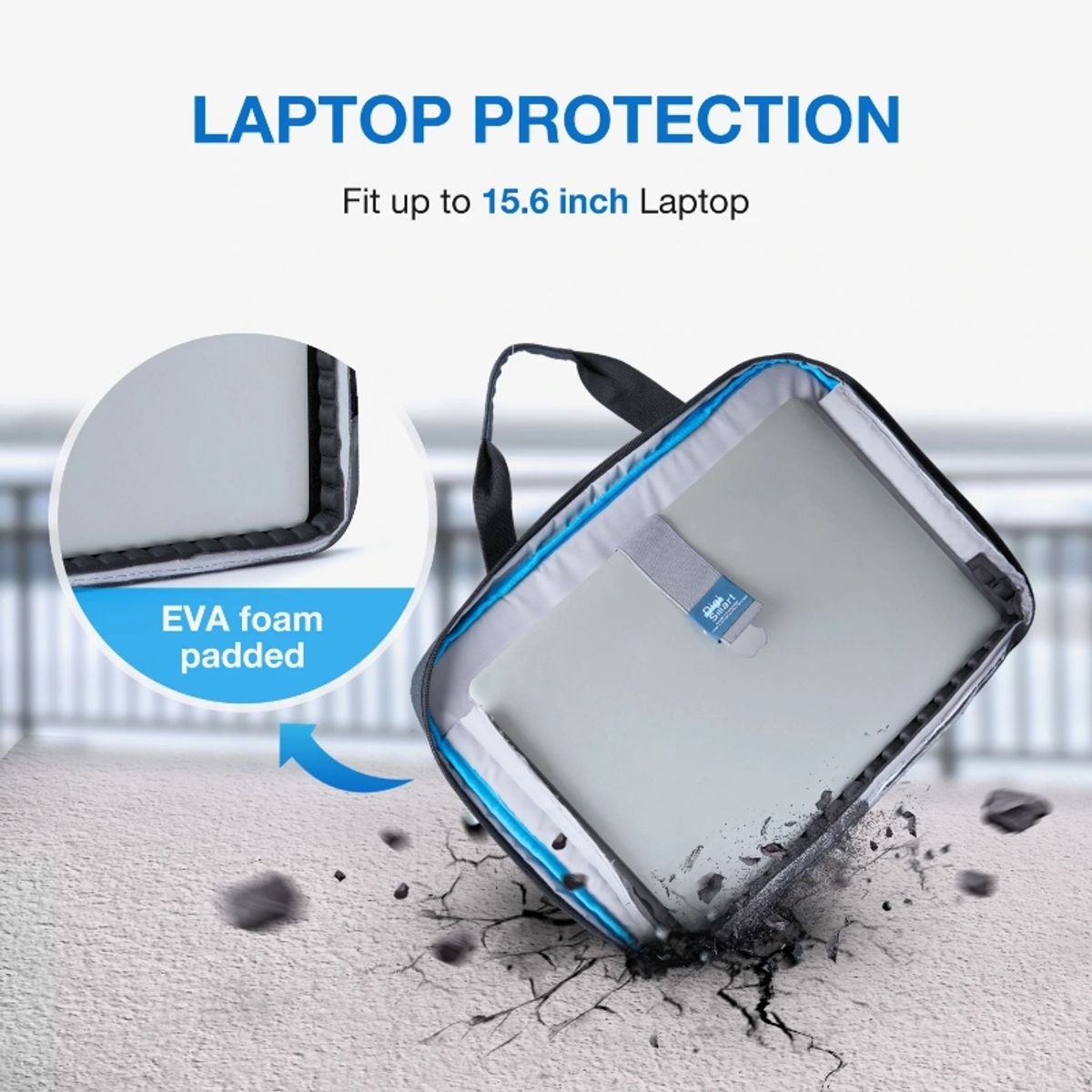 BAGSMART - Bagsmart Maletín de viaje Falco para laptop de 156 - Gris