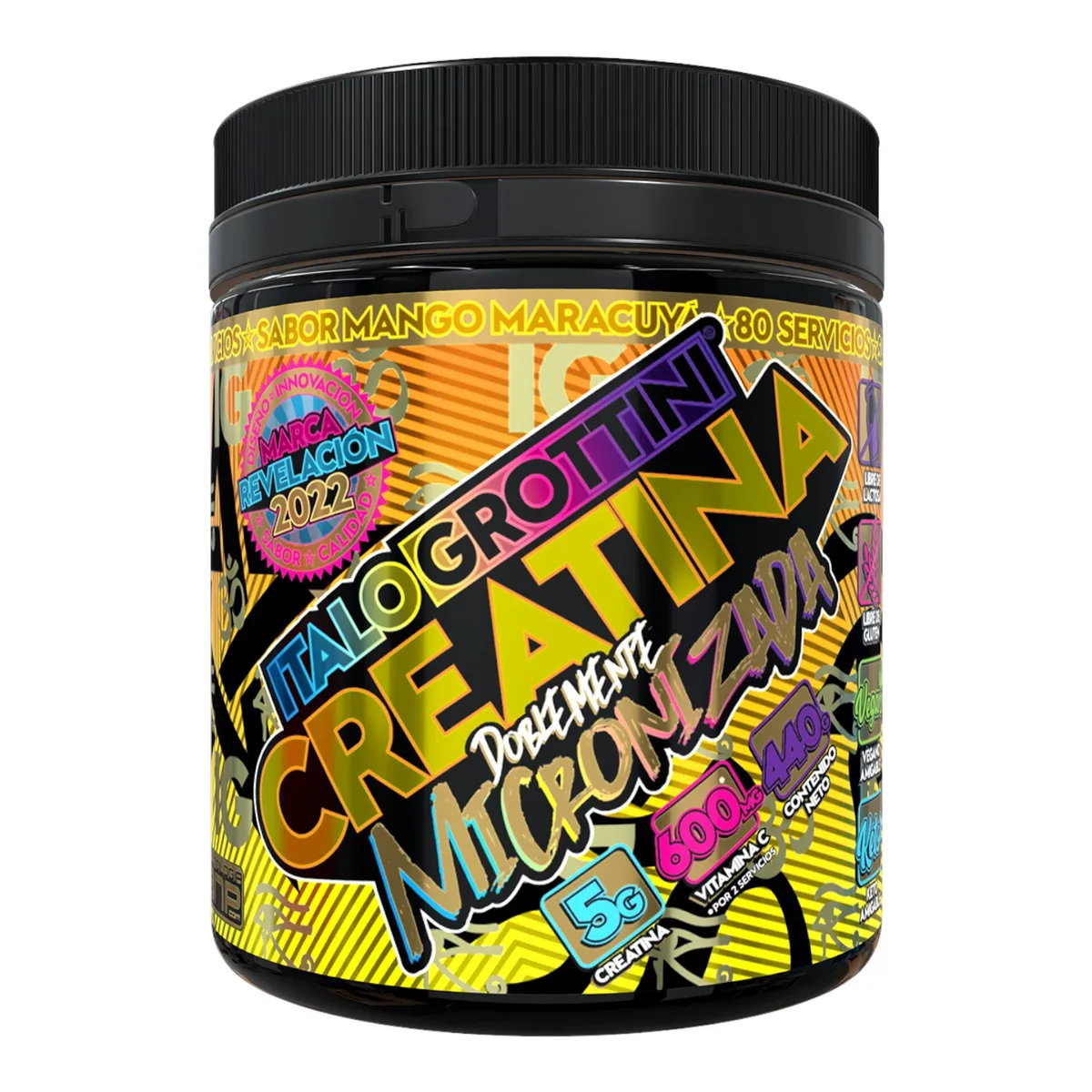 ITALO GROTTINI - CREATINA 432 GRAMOS - 80 SERVICIOS - MANGO MARACUYA