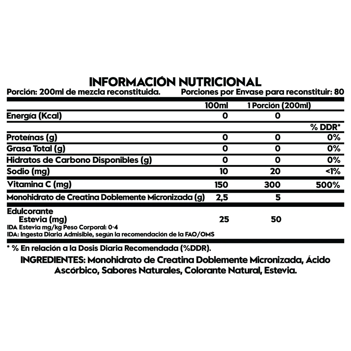 ITALO GROTTINI - CREATINA 432 GRAMOS - 80 SERVICIOS - MANGO MARACUYA
