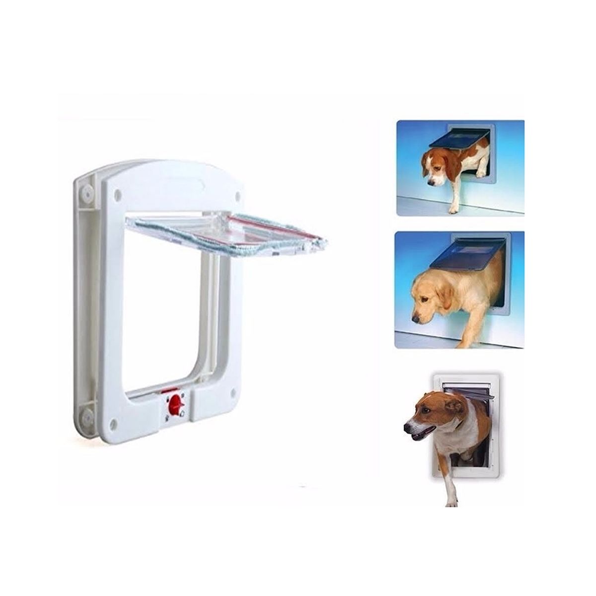 GENERICO - Puerta Mascota Para Gatos y Perros 15x15 Cms