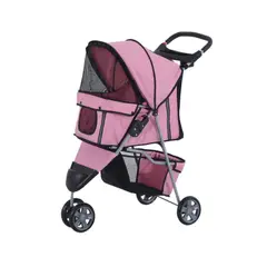 GENERICO - Coche Paseo Mascota Plegable Portatil 3 Ruedas