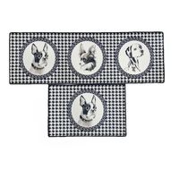 Set 2 Alfombra Bajada Piso Antideslizante 3 Perros