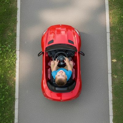 Imagen 2 del producto Auto Eléctrico Deportivo Niños Con Control Luces y Sonido