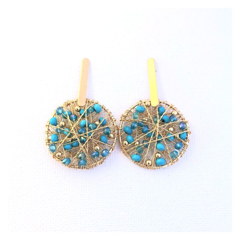 LILY JOYAS - Aros Piedras Turquesa