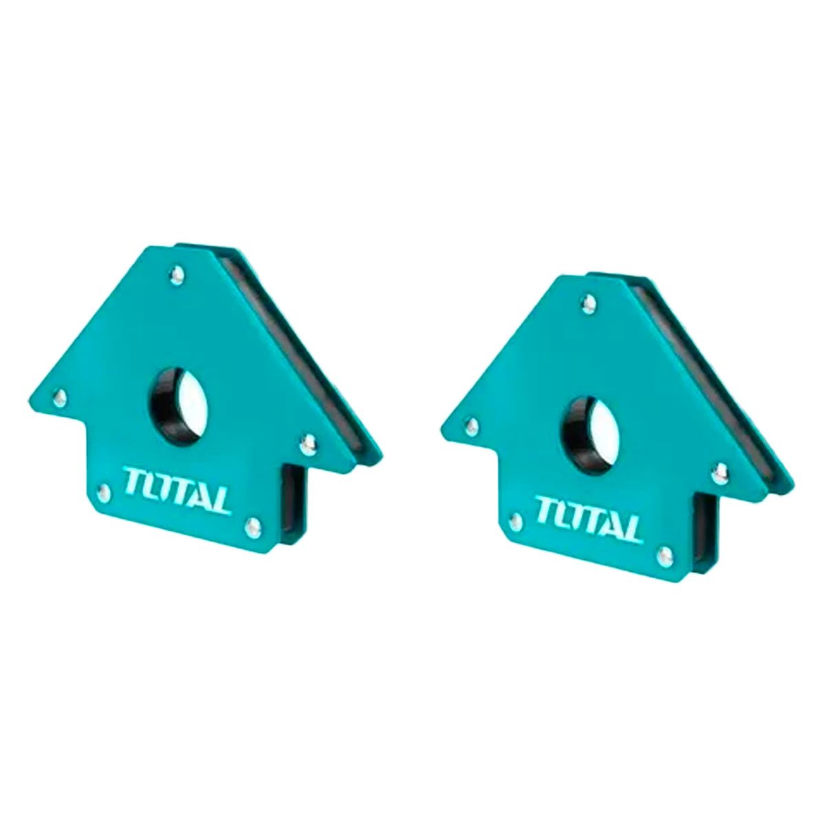 TOTAL TOOLS - Pack 2 Escuadra Magnetica 75 Lbs 5 Pulgada Para Soldar