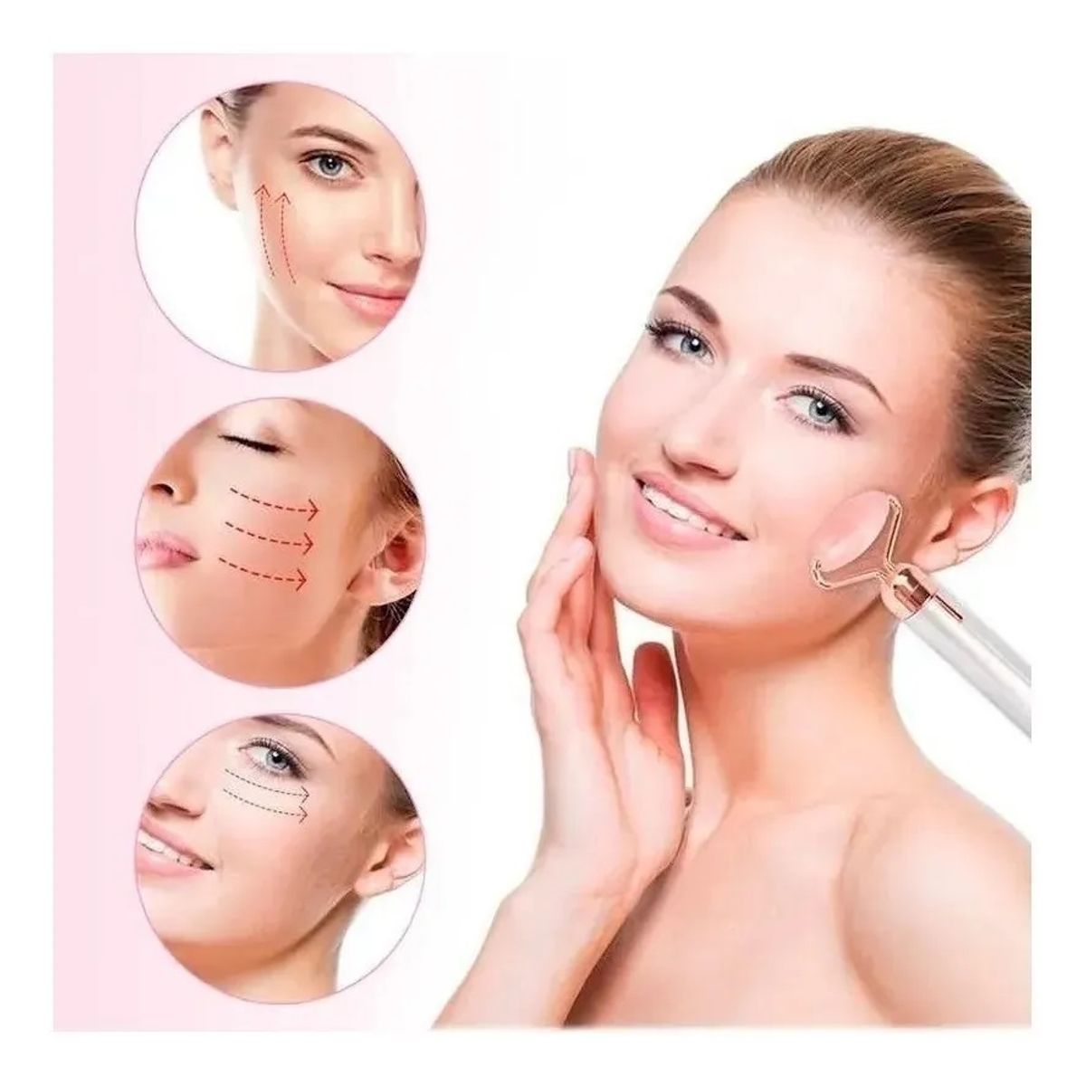 GENERICO - Rodillo Masajeador Facial Electrico Para Masaje Linfatico