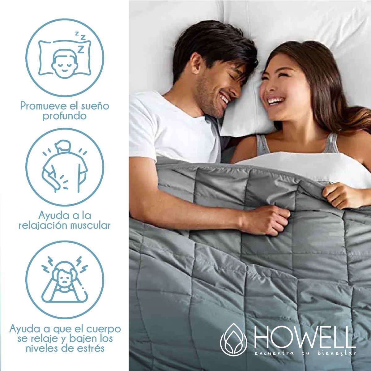 HOWELL - Manta de Gravedad Pesada Howell Single 8Kg