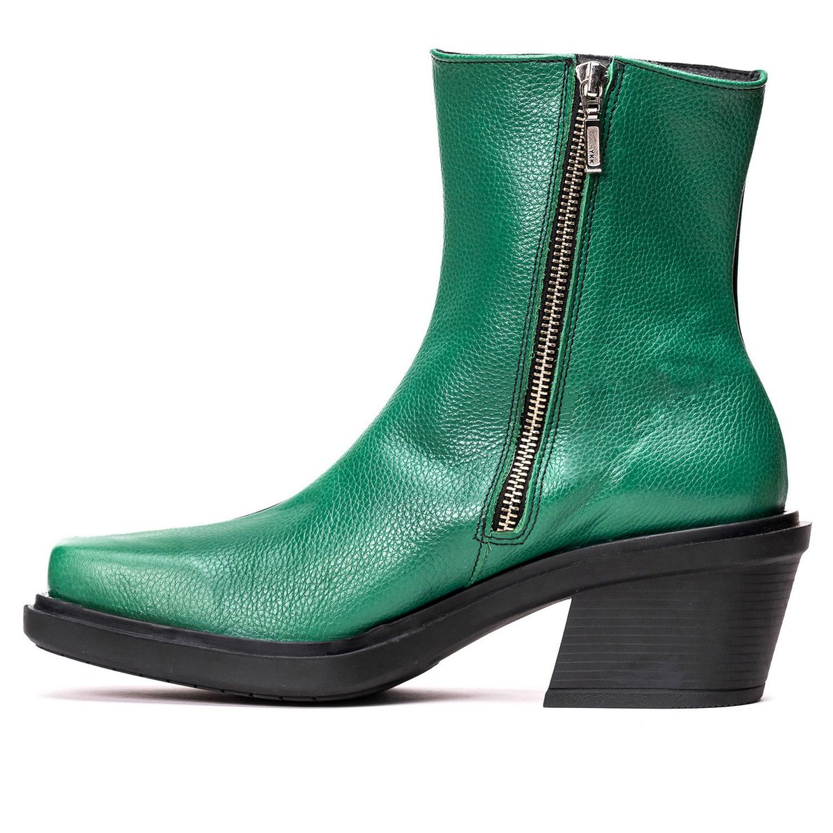 LANDAZURI - Botín Cuero Hela Verde Landazuri