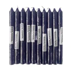 GENERICO - Vela Lisa color Violeta Pack de 10