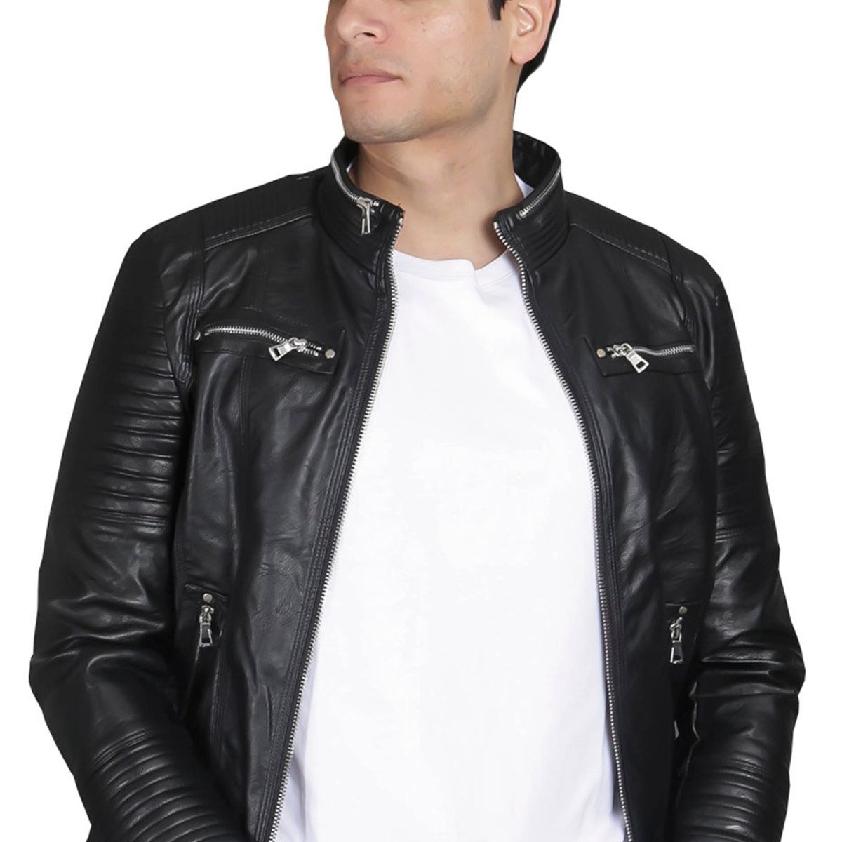 TODOPIEL - Chaqueta de Ecocuero Hombre Negro Todopiel