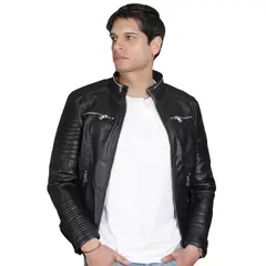 TODOPIEL - Chaqueta de Ecocuero Hombre Negro