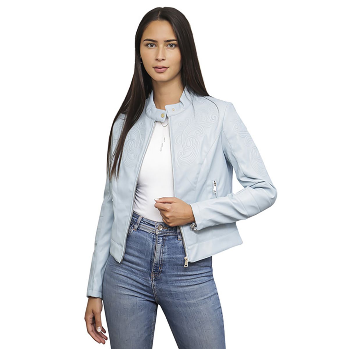 TODOPIEL - Chaqueta de Ecocuero Mujer Celeste Todopiel