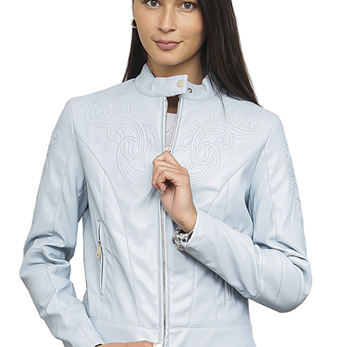 TODOPIEL - Chaqueta de Ecocuero Mujer Celeste Todopiel