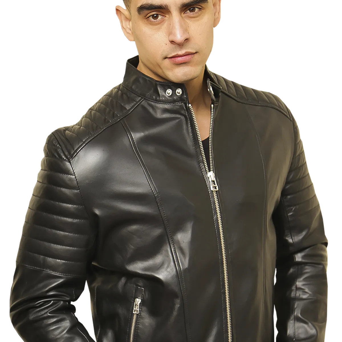 TODOPIEL - Chaqueta de Cuero Hombre Negro Todopiel