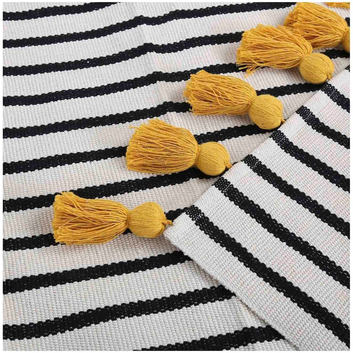 GENERICO - Piecera de Algodon-Lino Flecos 2Plazas