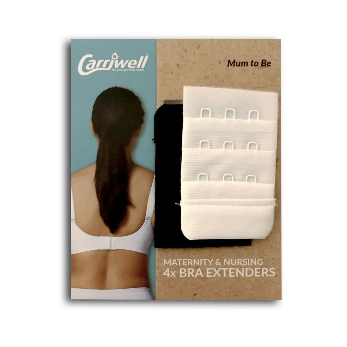 CARRIWELL - Extensor Sostén x4 Blanco y Negro CARRIWELL