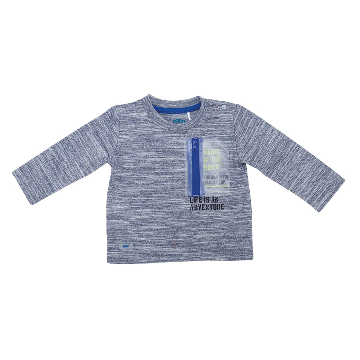 PILLIN - Polera Bebé Niño M/L Azul Pillin PILLIN