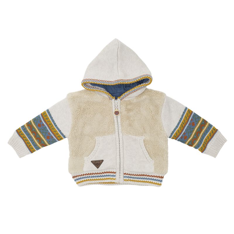 PILLIN - Chaleco C/Capucha Bebé Niño Crudo Pillin - Crema