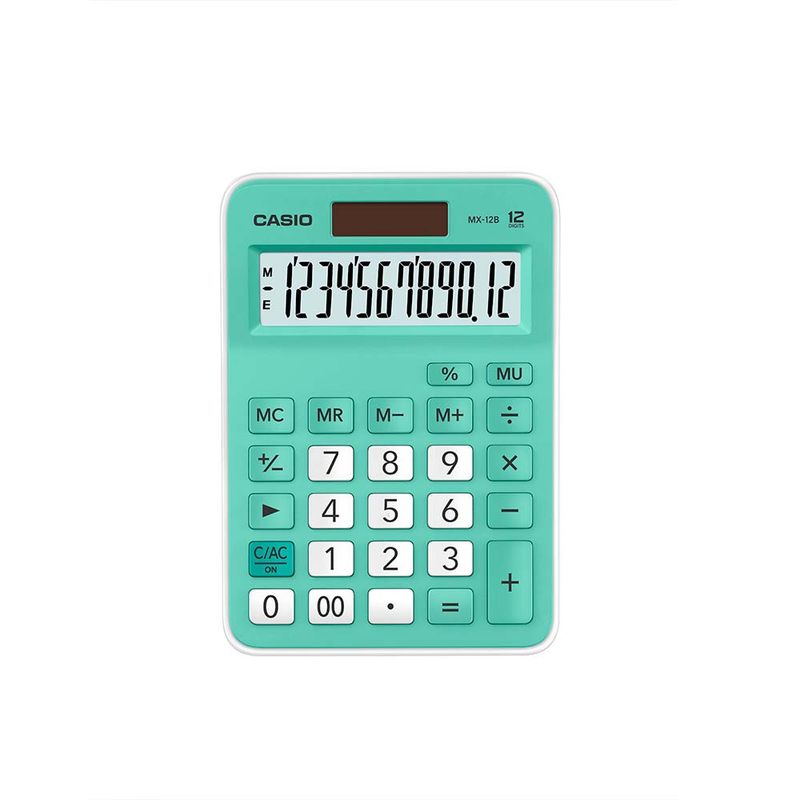 CASIO - Calculadora de Escritorio Mx-12B-GN Color Verde