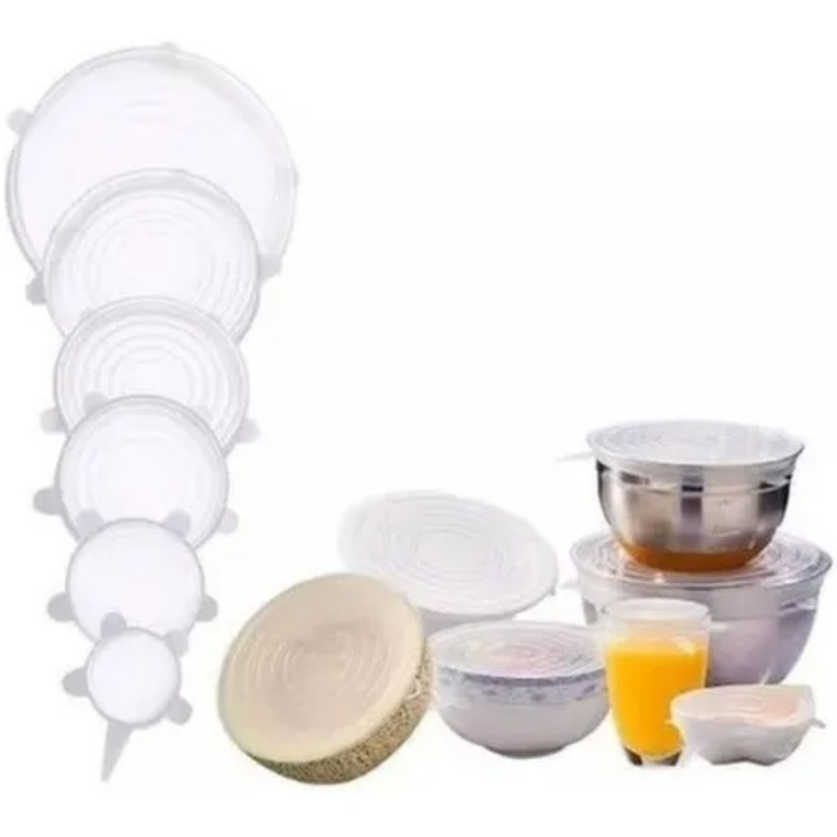 GENERICO - Tapas Silicon para contenedores de cocina