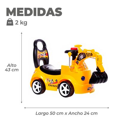 Imagen 2 del producto Correpasillo Caminador Andador Retroexcavadora Luces y Sonido