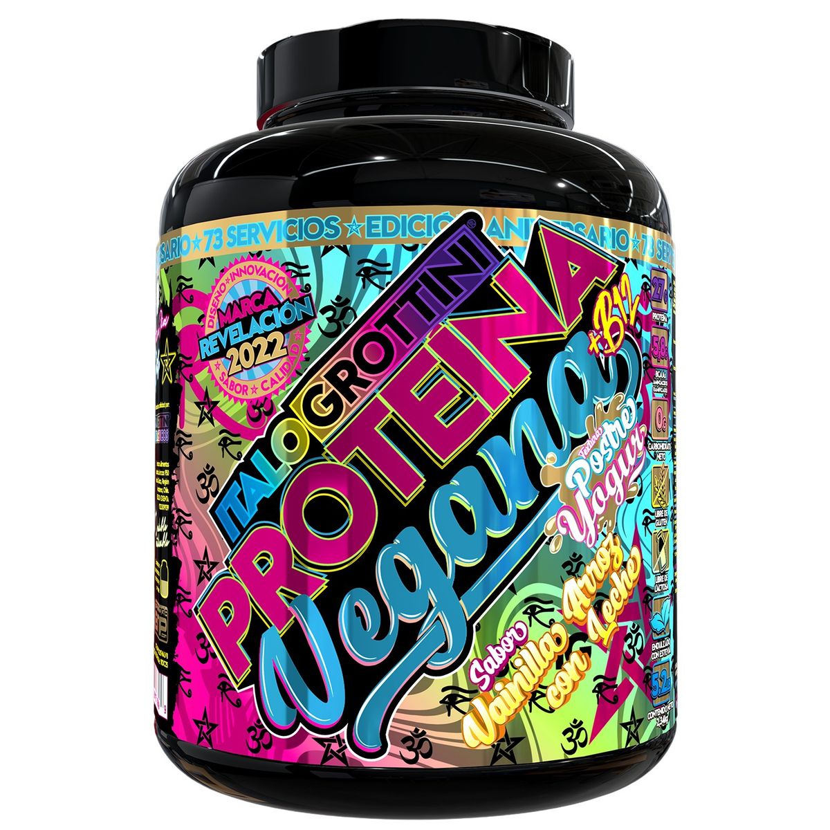 ITALO GROTTINI - PROTEINA VEGANA I.G. - 70 SERVICOS - 5LIBRAS VAINILLA ARROZ CON LECHE