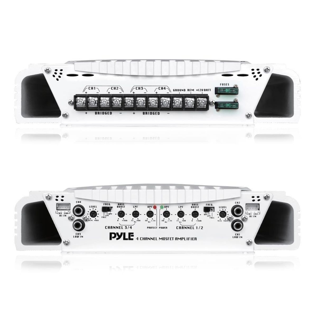 PYLE - Amplificador Bluetooth Marino Pyle 4 canales 1000 watts