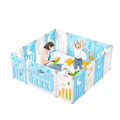 GENERICO - Corral de Seguridad Bebe Multiforma 14 + 2 Plegable Alfombra