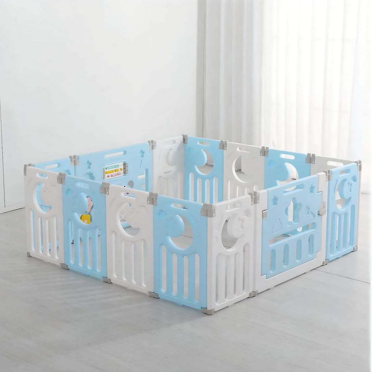 MON PETIT - Corral de Seguridad Bebe Multiforma 12 + 2 Plegable Alfombra