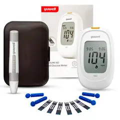 YUWELL - Glucómetro 582 Medidor Glucosa Glicemia 50 Cintas 50 Lancetas