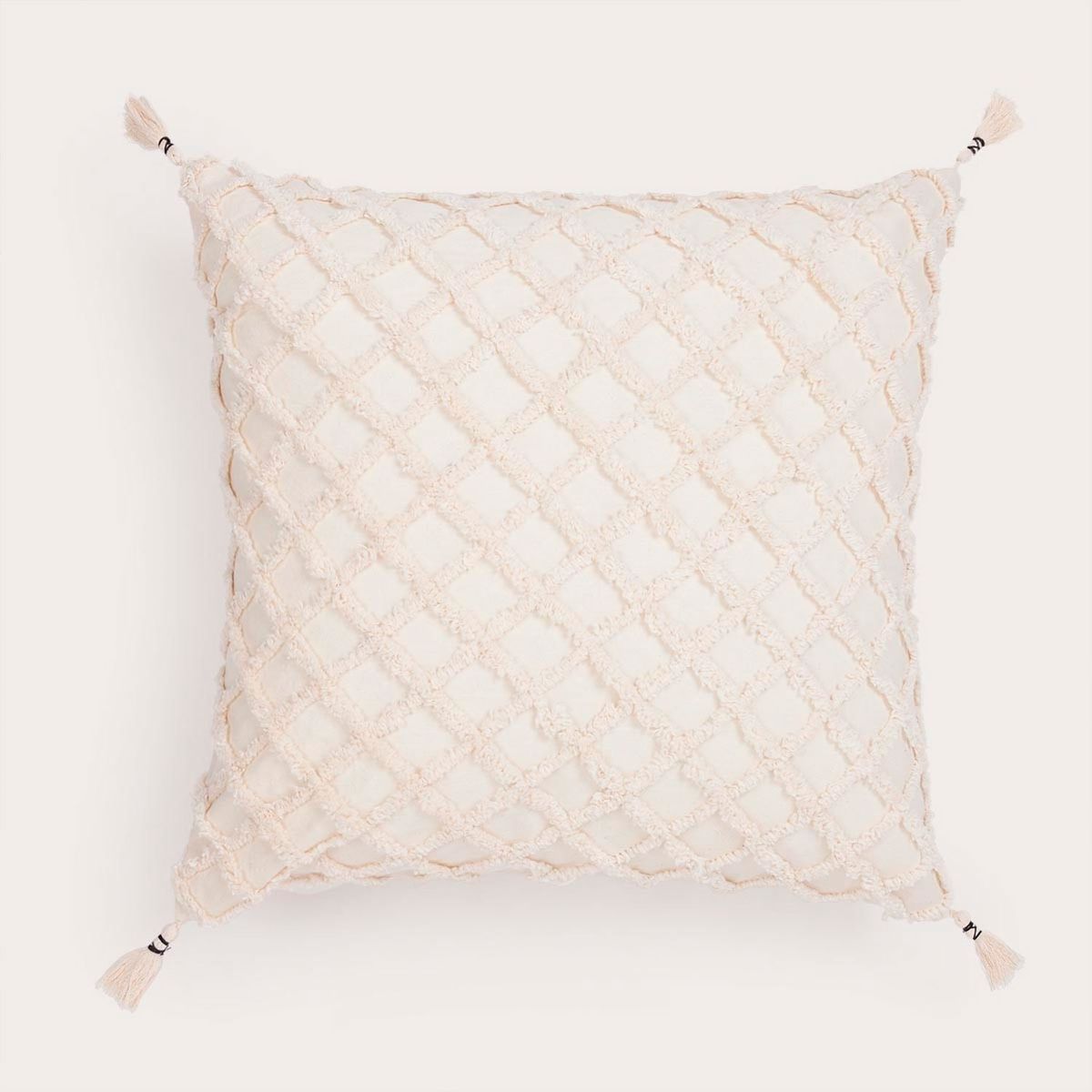 CALMA HOUSE - Funda Cojín algodón Royal 45x45 Crudo Calma House