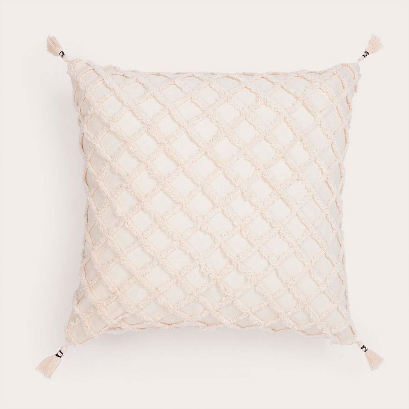 CALMA HOUSE - Funda Cojin algodón Royal 45x45 Crudo Calma House