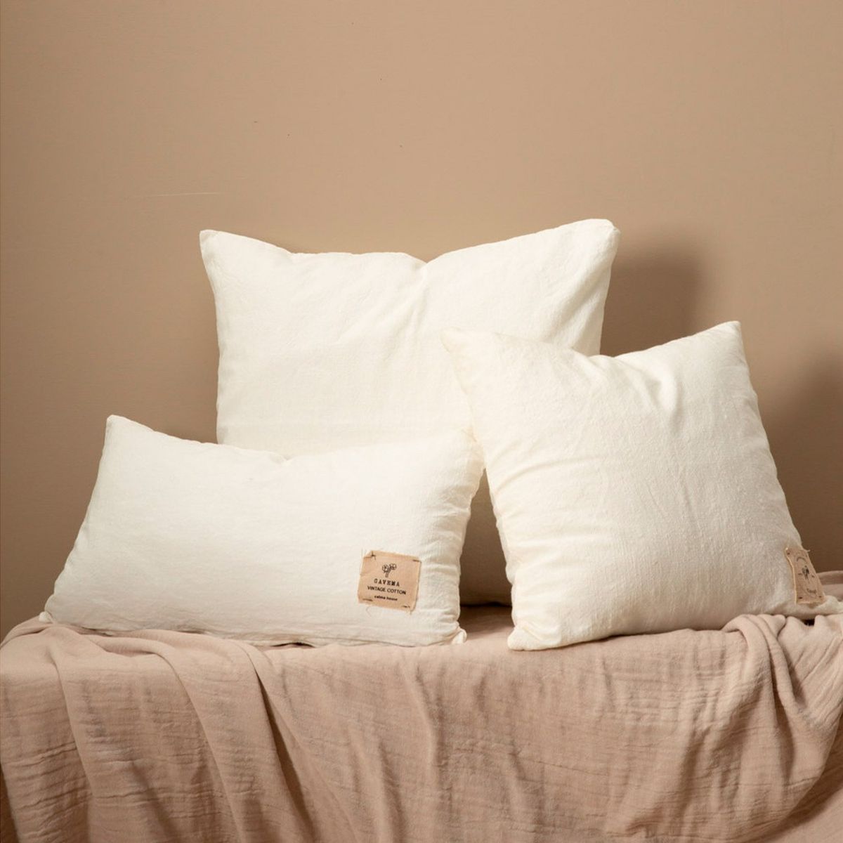 CALMA HOUSE - Funda Cojín Algodón Gavema 30x60 Crudo Calma House
