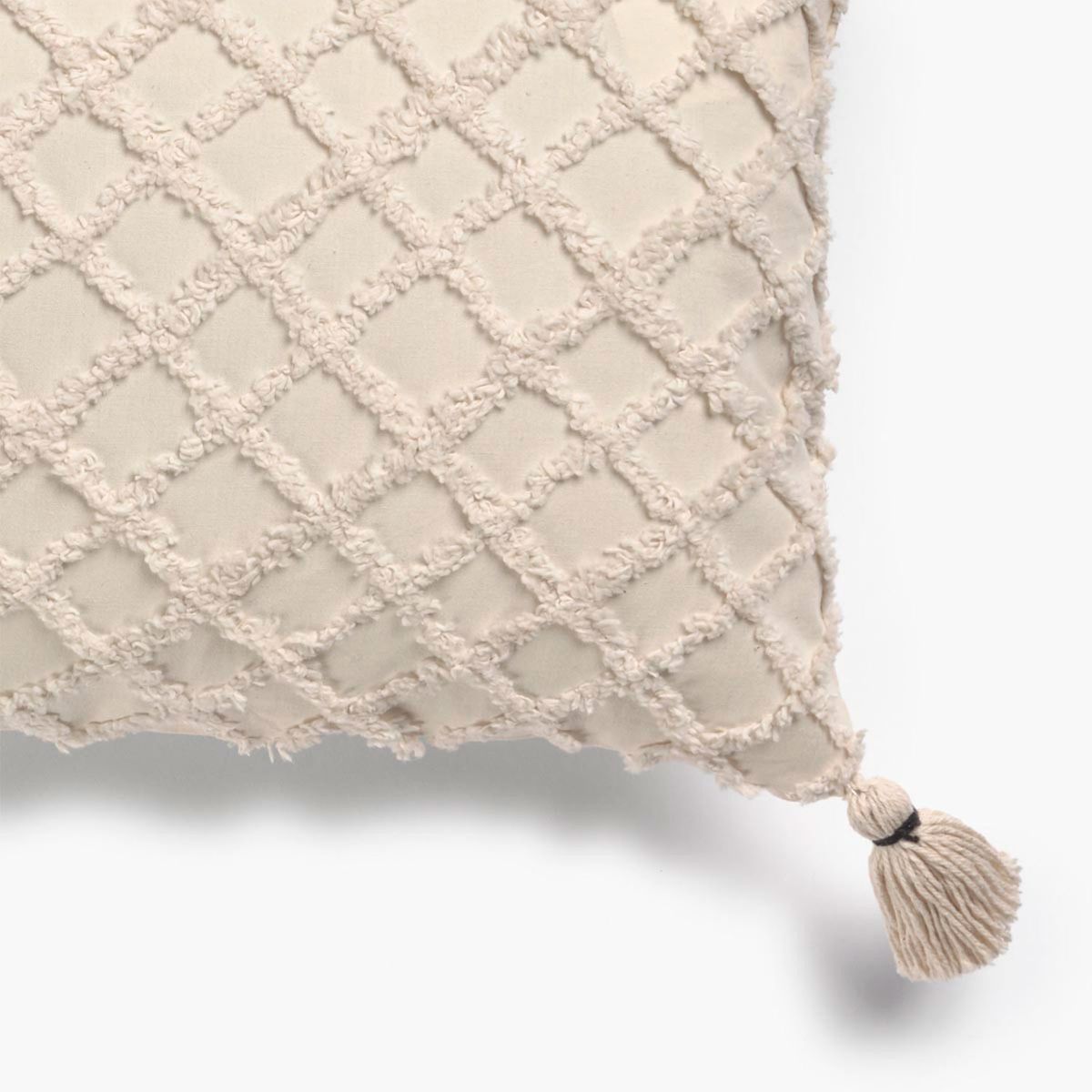 CALMA HOUSE - Funda Cojín algodón Royal 60x30 Crudo Calma House