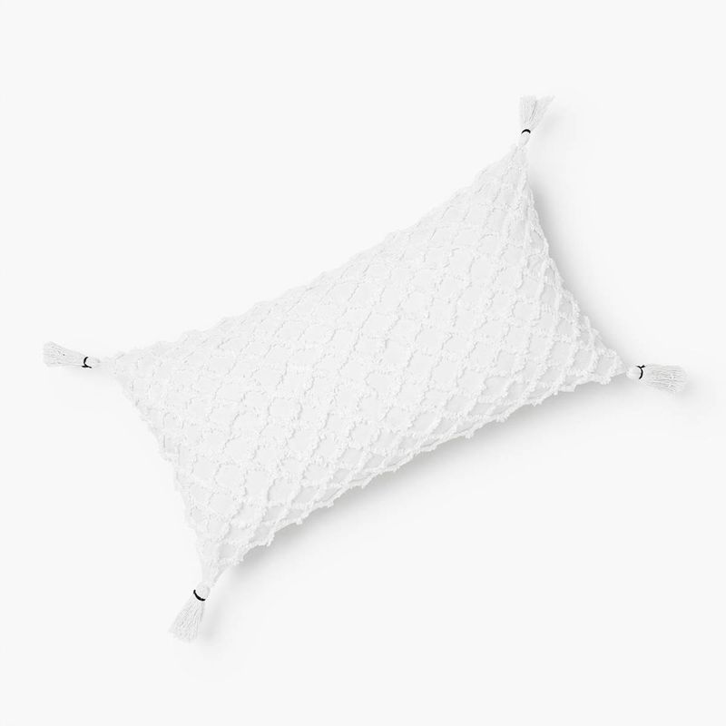 CALMA HOUSE - Funda Cojin algodón Royal 60x30 Blanco Calma House