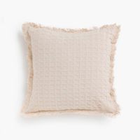 Funda Cojín Algodón Panal 60x60 Crudo