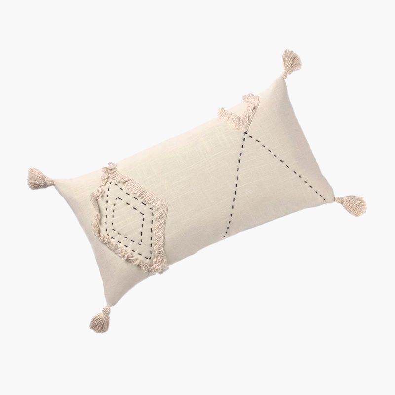 CALMA HOUSE - Funda Cojin Algodon Lienzo 30x60 Calma House