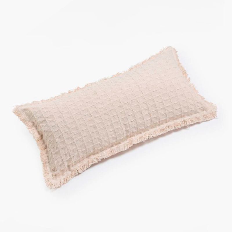 CALMA HOUSE - Funda Cojin Algodon Panal 30x60 Crudo Calma House