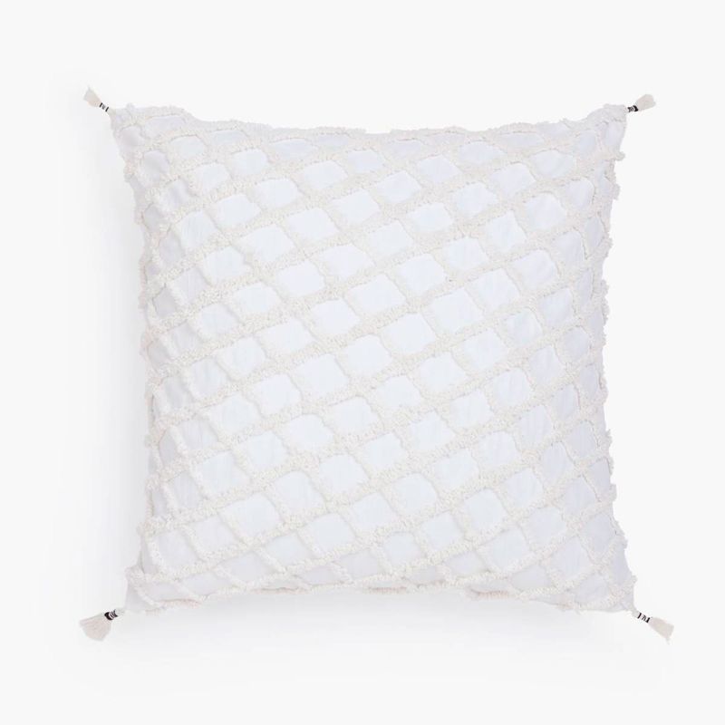 CALMA HOUSE - Funda Cojin algodón Royal 60x60 Blanco Calma House