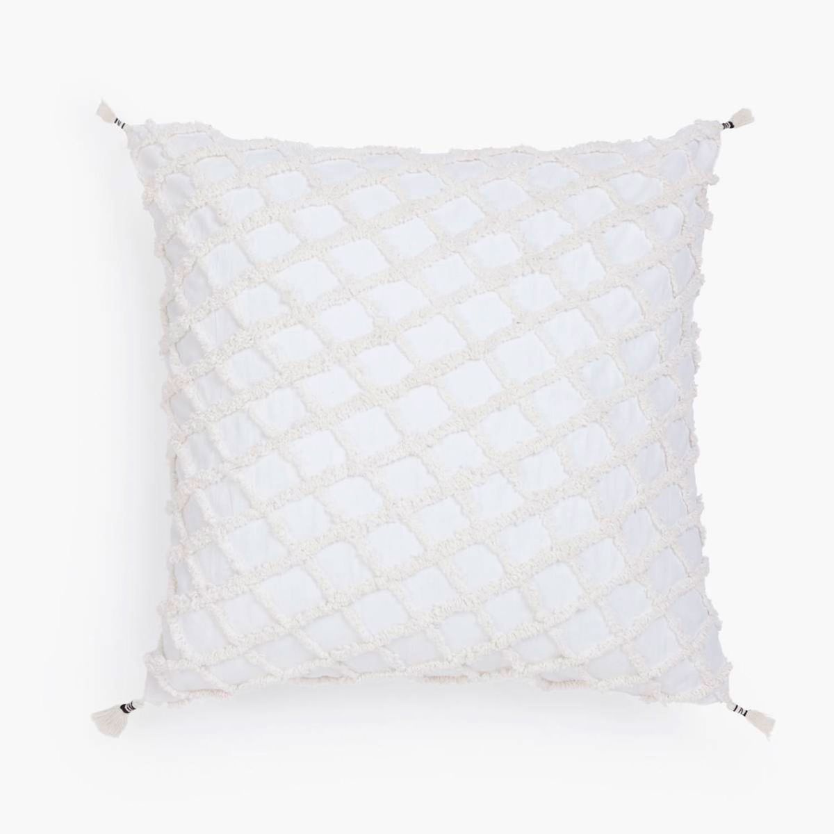 CALMA HOUSE - Funda Cojín algodón Royal 45x45 Blanco Calma House