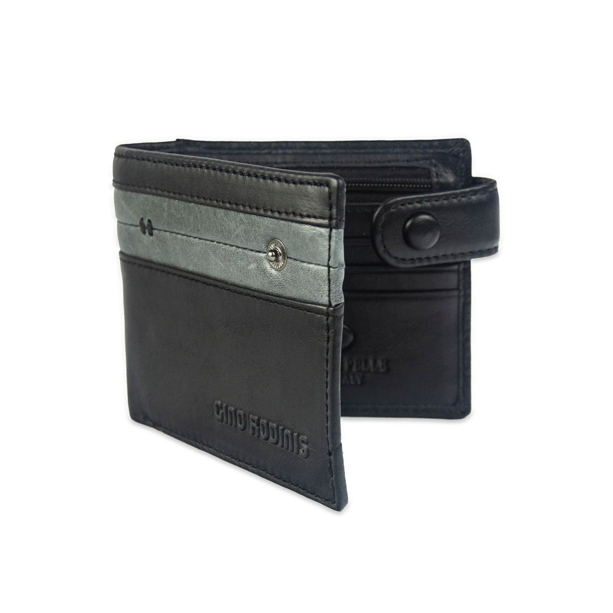 GINO RODINIS - Billetera Hombre Paolo 675 Negro/Acero Gino Rodinis