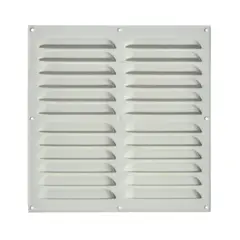 DVP - Celosía Ventilación PVC Plana 30x30 cm Blanco 1un - Blanco
