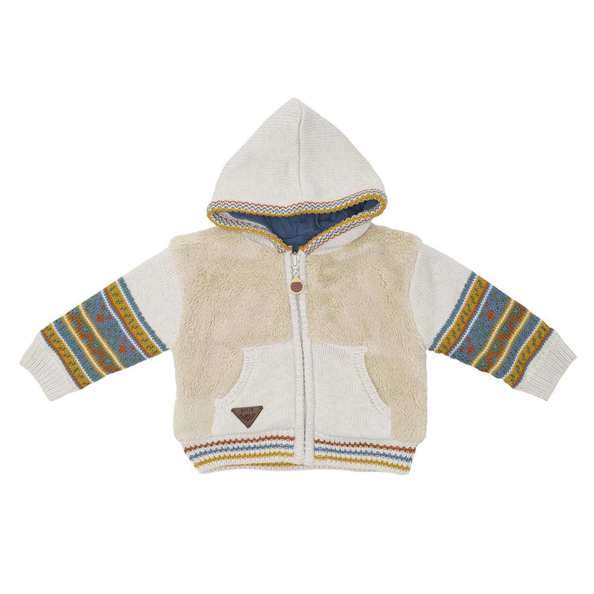 PILLIN - Chaleco C/Capucha Bebé Niño Crudo Pillin - Crema