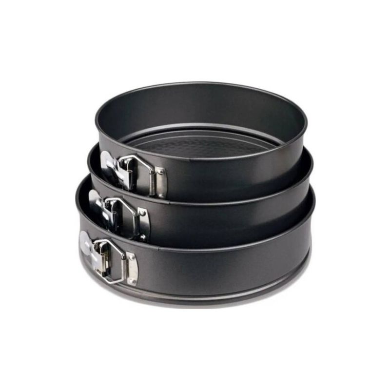 REMEX - Set de 3 Moldes Redondos Antiadherentes Desmontables REMEX