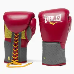 EVERLAST - Guantes De Box Pro Leather Trn Cordones Rojo