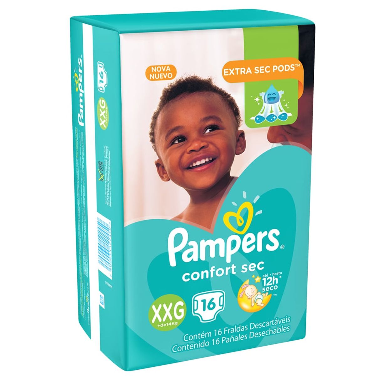 PAMPERS - Pañal Pampers Confort Sec XXG 16 unidades