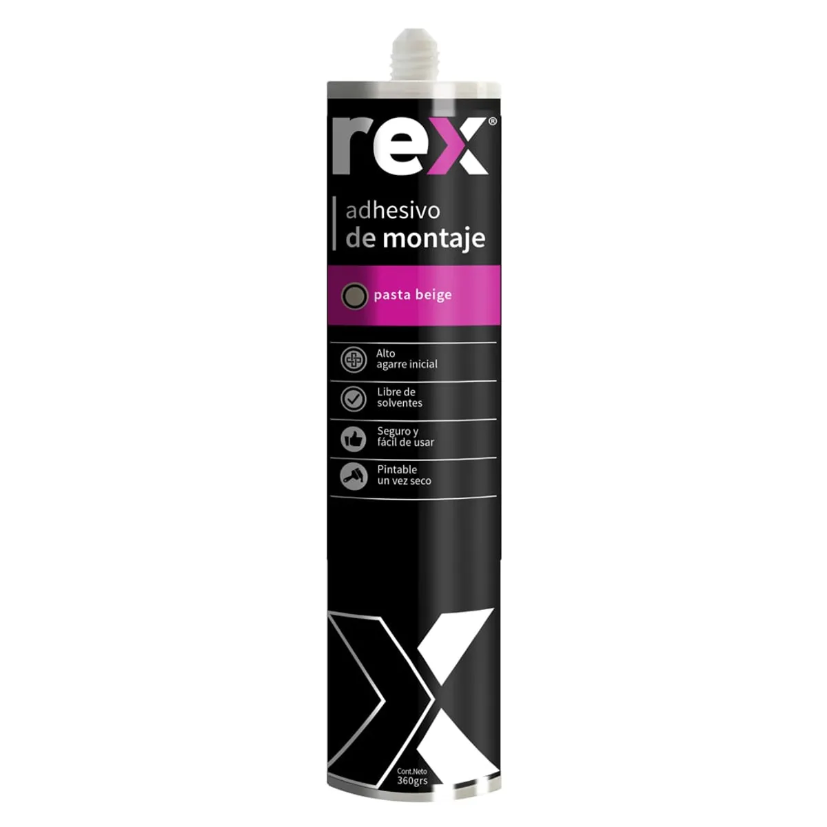 GENERICO - Silicona Adhesivo de Montaje Rex Cartucho 300ml