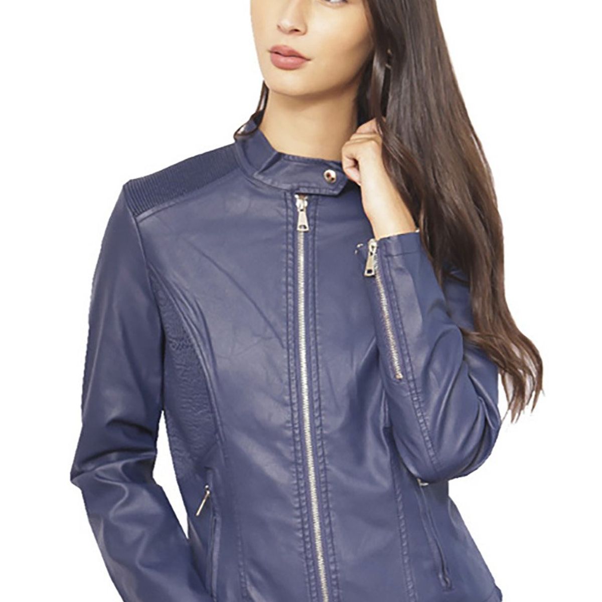 TODOPIEL - Chaqueta de Ecocuero Mujer Azul Marino Todopiel